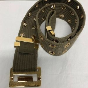 Vintage Gucci Gold Grommet Belt